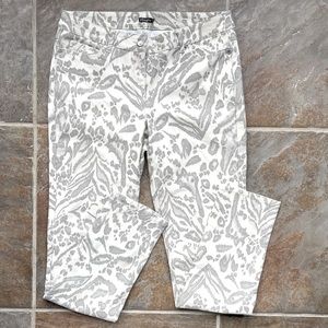 J. McLaughlin Tan Khaki Cream Print Pants • Size 10